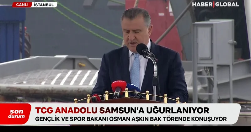 TCG Anadolu Samsun’a uğurlanıyor
