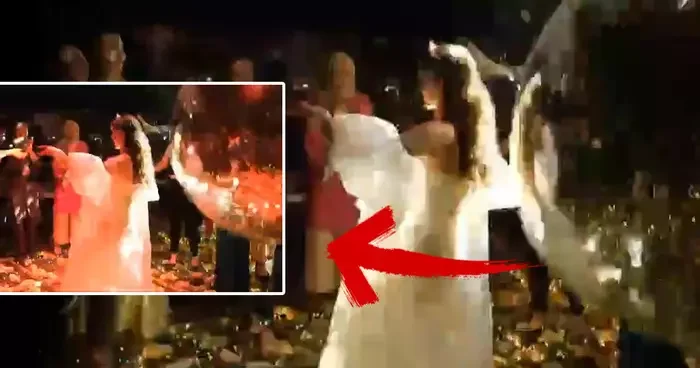 Yer Kocaeli… Pistte oynayan gelinin üstüne dev disko topu düştü! O anlar kamerada…
