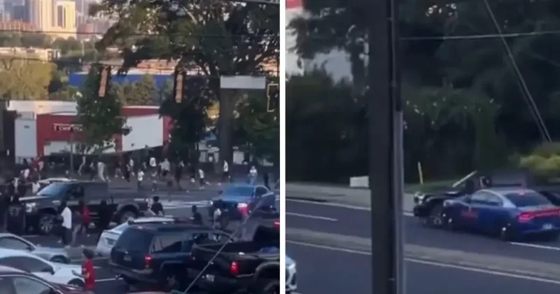 ABD de polis kalabalığa dalan aracı çarparak durdurdu