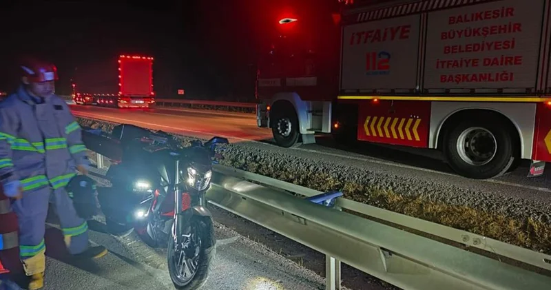 Balıkesir de motosiklet kazası: 1 kişi hayatını kaybetti