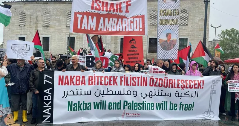 Nakba nın 77 nci yıl dönümünde İstanbul da eylem!