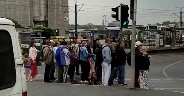 İstanbul a gelen turist kafilesi yol boş olmasına rağmen yeşil ışığın yanmasını bekledi VİDEO İZLE