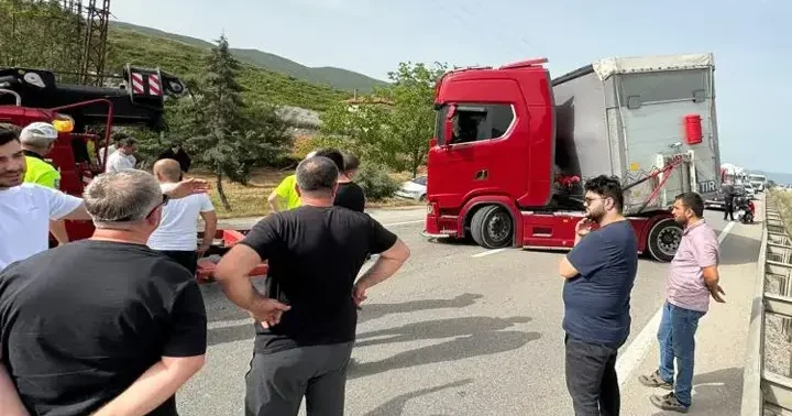 TIR sürücüsü arının sokması sonucu fenalaşıp şoka girdi! Yol kapandı, yüzlerce kişi yolda kaldı