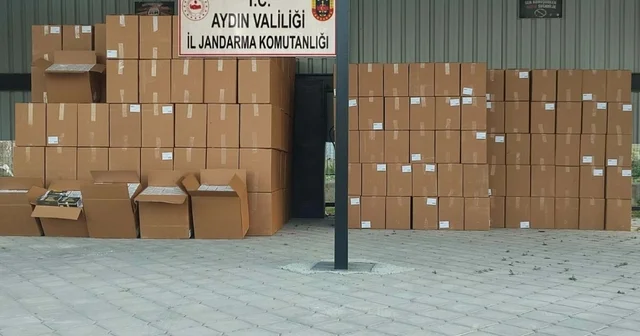 Aydın da 4,5 milyon liralık boş makaron ele geçirildi; 2 gözaltı Aydın Haberleri