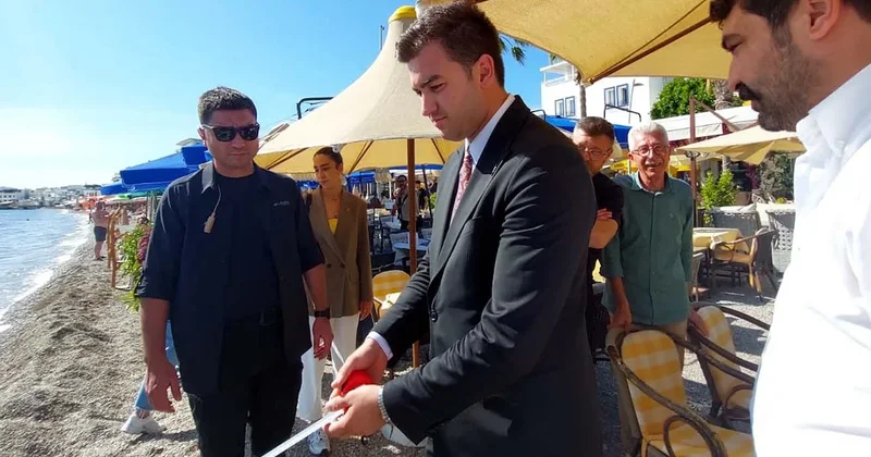 Bodrum sahillerinde utandıran görüntüler: Belediye başkanı elinde metreyle işgalleri ölçtü Sözcü Gazetesi