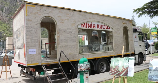 Minia Kudüs Tırı nın 40. durağı Amasya oldu Amasya Haberleri