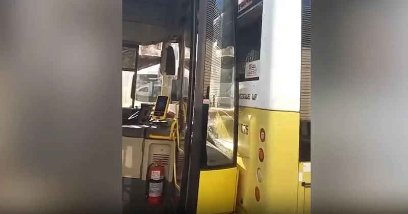 İETT otobüsü başka bir İETT otobüsüne çarptı