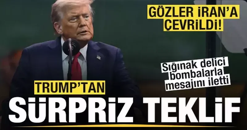 Trump tan sürpriz öneri! Gözler İran a çevridli! Sığınak delici bombalarla mesaj
