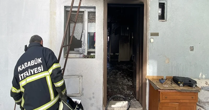 Karabük te yangın çıktı! 2 ev küle döndü