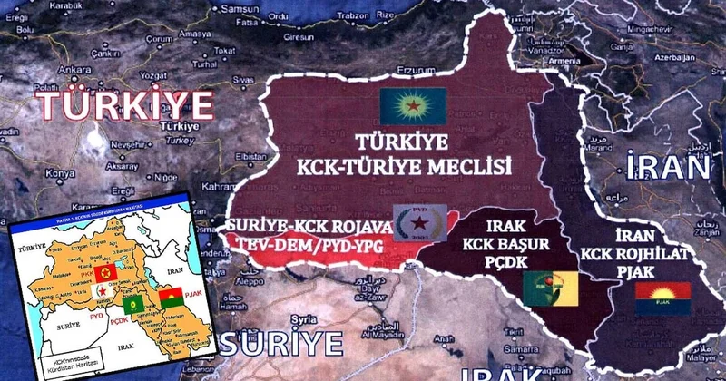 Emniyet raporundan çıkan PKK PYD haritası Sözcü Gazetesi