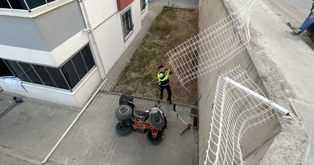 ATV den düşen çocuk yaralandı, sürücü kaçtı; kaza kamerada Karabük Haberleri