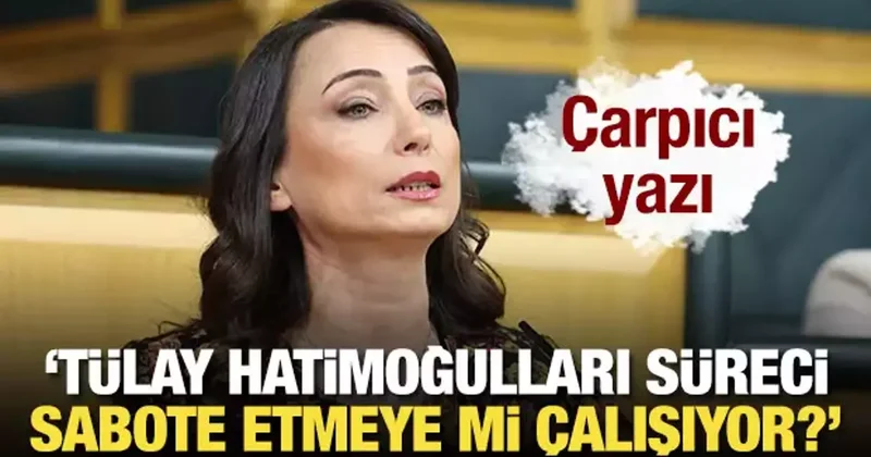 Tülay Hatimoğulları süreci sabote etmeye mi çalışıyor?
