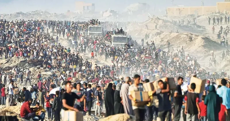 Yardım kuyruğunda gazlı saldırı ve izdiham… ‘Bu çocukların ne günahı var’