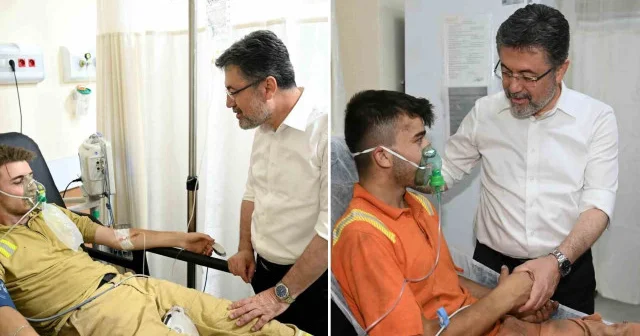 Bakan Yumaklı yangından etkilenenleri hastanede ziyaret etti Çanakkale Haberleri
