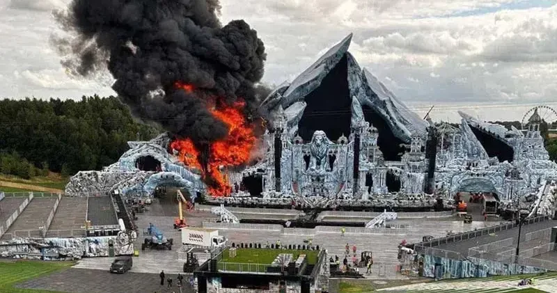 Dünyaca ünlü müzik festivalinin yapılacağı alanda yangın çıktı