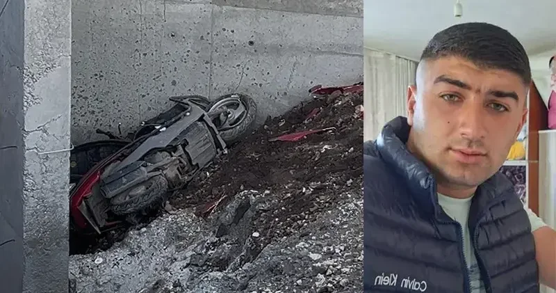 Yapım aşamasındaki altgeçidin duvarına çarpan motosikletli öldü