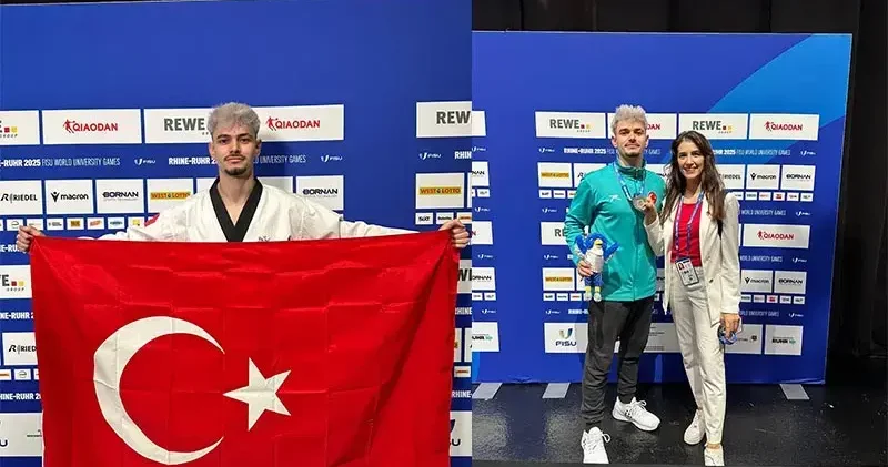 Milli tekvandocu Muhammed den gümüş madalya