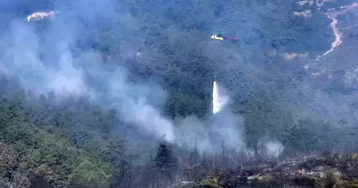 Balıkesir’deki orman yangınına havadan müdahale tekrar başladı