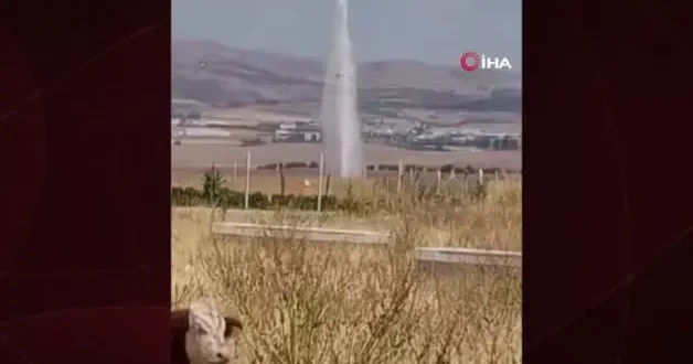 Gölbaşı nda ana su borusu patladı