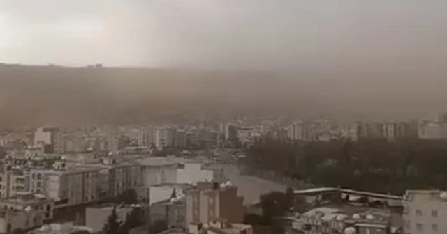 Şırnak ta toz taşınımı etkili oldu Şırnak Haberleri