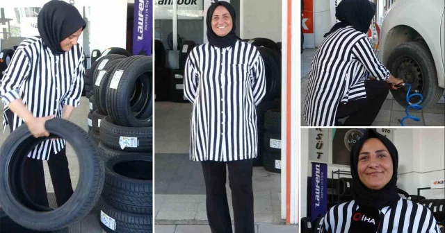 Lastik ustası Serap Aksüt 24 yıldır Malatya sanayisinin tek adresi Gündem Haberleri