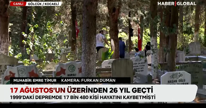 17 bin 480 kişiye mezar olmuştu: 17 Ağustos un merkez üssü Gölcük te hayatını kaybedenler için anma