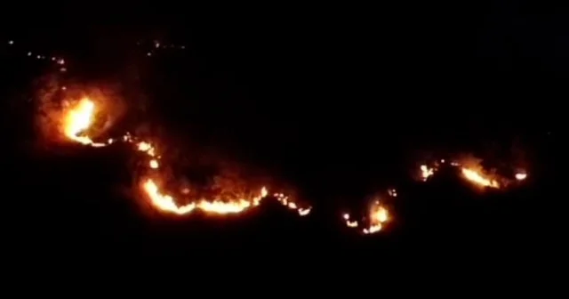 Balıkesir de çöplükte başlayan yangın araziye sıçradı VİDEO İZLE