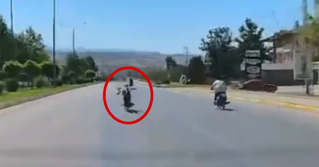Motosiklet sürücülerinin tehlikeli yarışı kamerada Tokat Haberleri