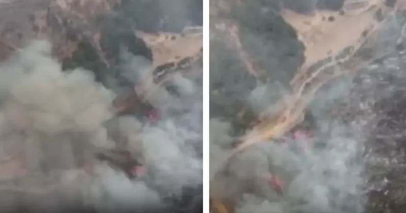 Çanakkale kabusu yaşıyor! Havadan çekilen görüntüler yangının büyüklüğünü gözler önüne serdi