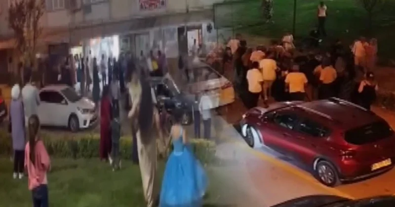 Düğün çıkışı ortalık karıştı: Feci kavga kamerada Sözcü Gazetesi