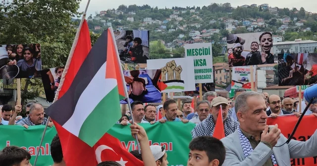 Zonguldak ta Sumud filosuna destek yürüyüşü Zonguldak Haberleri