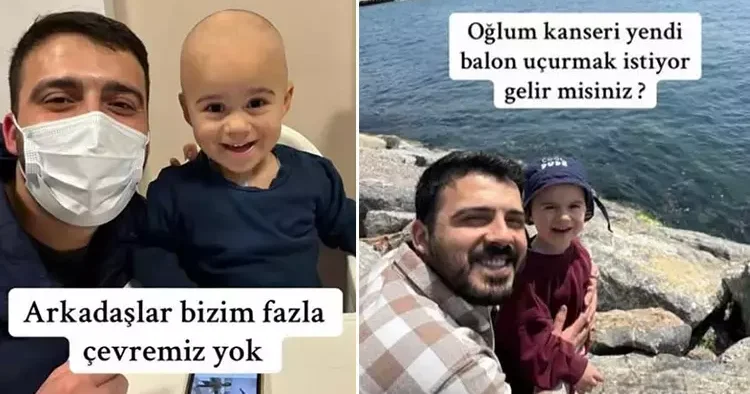 Fazla çevremiz yok diyerek çağrı yapmıştı... Kanseri yenen oğlu için balon uçurulacak