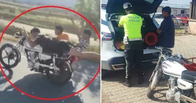 Motosikleti üzerine yatarak sürmüştü: Yediği ceza motosikletin parasını geçti Hatay Haberleri