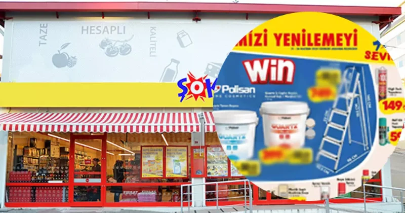 ŞOK tan evini yenilemek isteyenlere müjde! Merdiven, boya ve takım çantası...