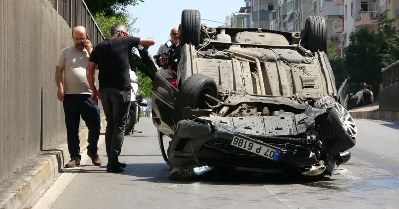 Mucize kurtuluş! Takla atarak 30 metre sürüklenen araçtan sapasağlam çıktı