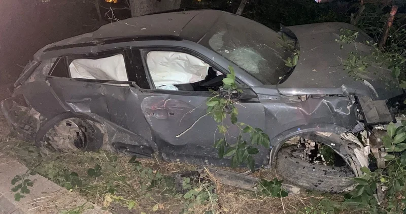 Bursa da takla atan otomobilin alkollü sürücüsü yaralandı