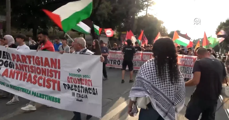 İtalya da İsrail in Orta Doğu daki saldırganlığına protesto