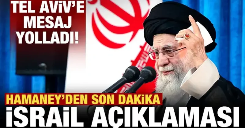 İran lideri Hamaney den son dakika açıklamalar! İsrail e net mesaj