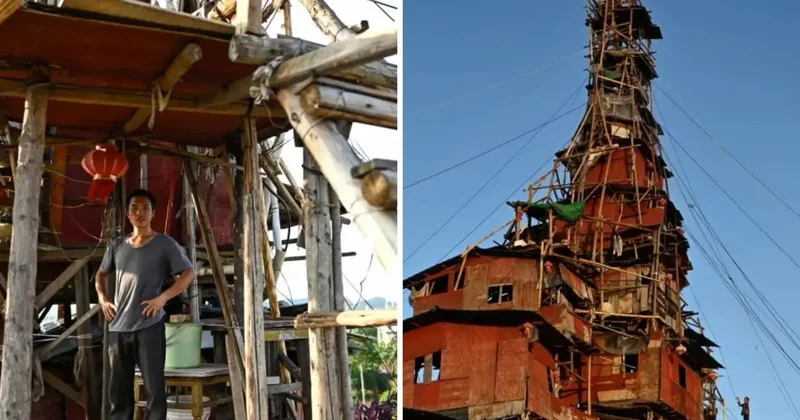 Yıkım emrine rağmen evini yıktırmayan adam, evinin üstüne 10 katlı dev piramit dikti