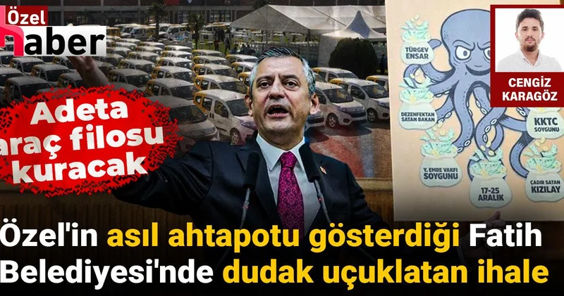 Özel in asıl ahtapotu gösterdiği Fatih Belediyesi nde dudak uçuklatan ihale