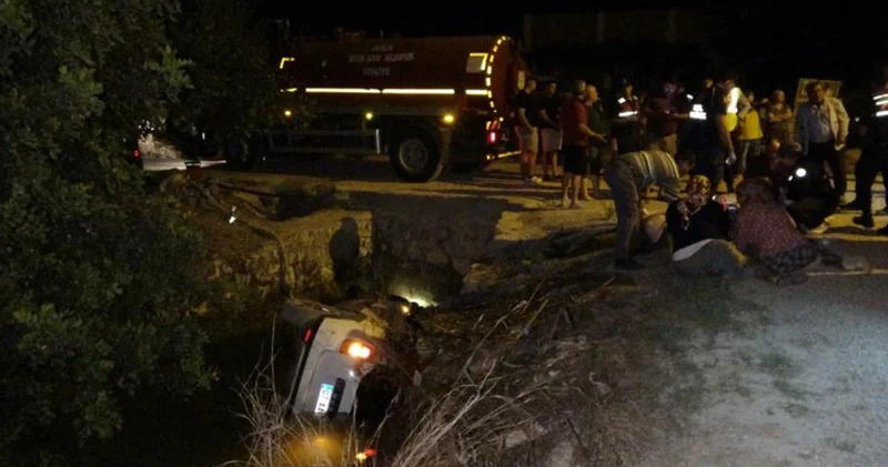 Otomobil kanala uçtu; 2 kişi boğularak can verdi