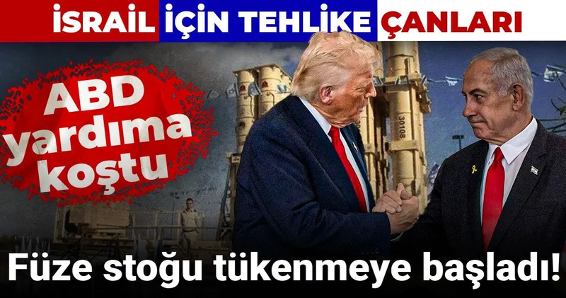 İsrail için tehlike çanları! Füze stoğu tükenmeye başladı: ABD yardıma koştu