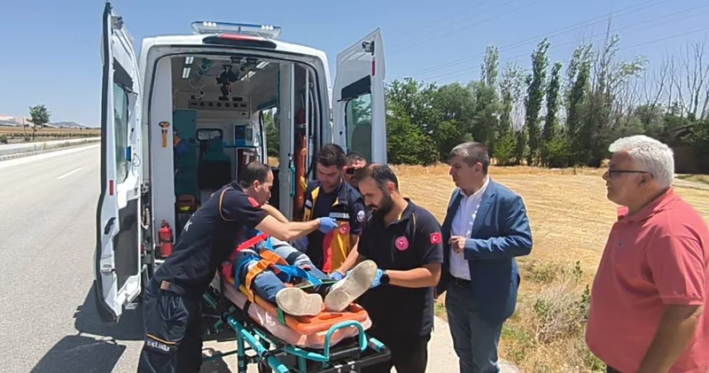 Yaralıya ilk müdahaleyi belediye başkanı yaptı