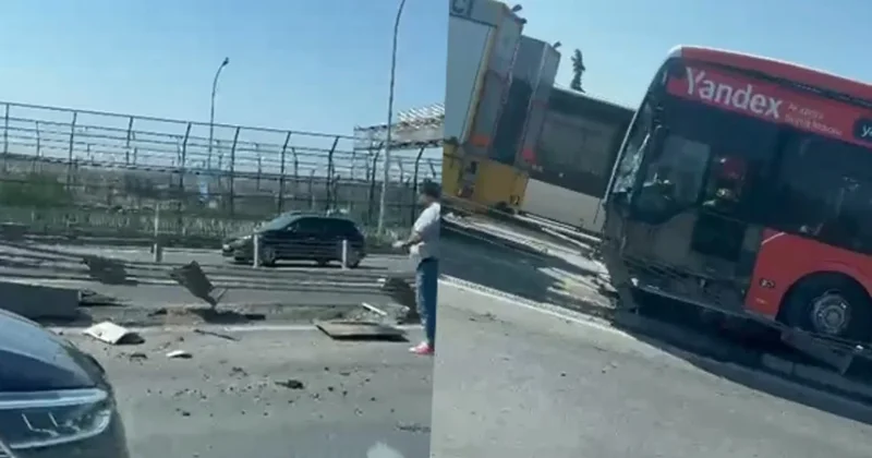 Haliç Köprüsü nde metrobüs kazası Sözcü Gazetesi