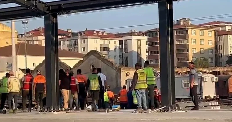 Tekirdağ da tren istasyonunda akıma kapılan işçi ağır yaralandı