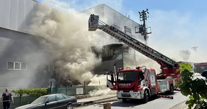 Kocaeli de market deposunda yangın! Elektrik odasında hasar oluştu