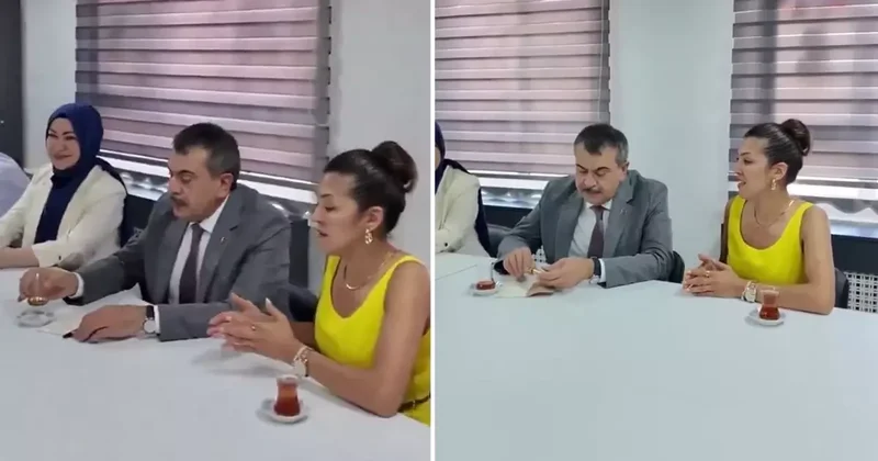 Bakan Tekin in katıldığı etkinliğe öğretmenin sözleri damga vurdu: Çıldıracak gibi oluyoruz