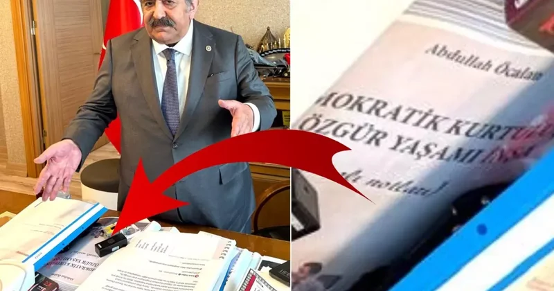 MHP li Feti Yıldız ın odasında dikkat çeken detay! Öcalan ın kitabı masasında