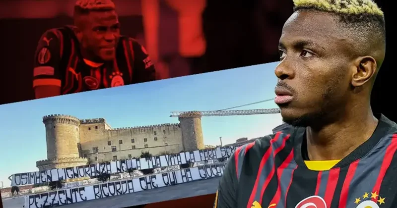 Napoli taraftarından Victor Osimhen e büyük saygısızlık! Şehrin ortasında pankart açtılar: Sefil! Fanatik Gazetesi Galatasaray (GS) Haberleri Spor
