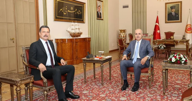 TBMM Başkanı Kurtulmuş, TİP Genel Başkanı Erkan Baş ile görüştü